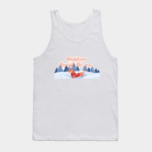 Dachshund Through The Snow Christmas Dog Tank Top